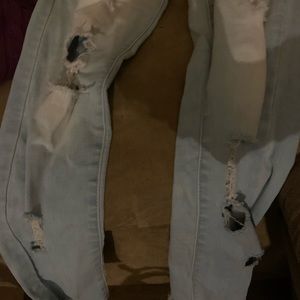 White washed ripped jeans